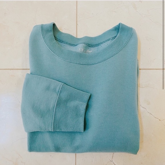 Brandy Melville Tops - VSCO Turquoise Oversized Crewneck